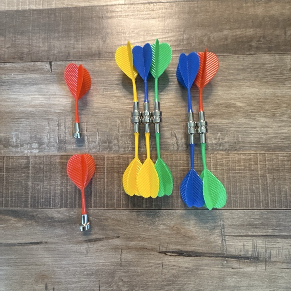 Magnetic Darts Replacement Dart Game Safety Plastic Darts, Multicolor , 12 Pack